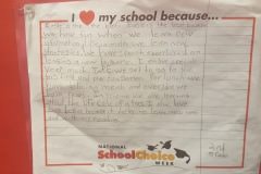 I love my school writing project - Eagle Academy Public Charter School, Capitol Riverfront, DC