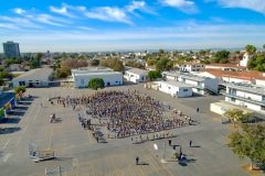 Whole school dance performance with drone video! Miles Ave Elementary School, Huntington Park, CA