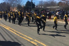 Marching band through town - Research Triangle Charter Academy, Durham, NC