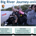 Big River Journey Online webpage image with students on a boat