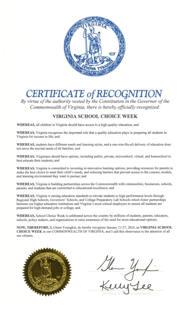 2024 Virginia School Choice Week Proclamation   Virginia Proclamation 622x1024 